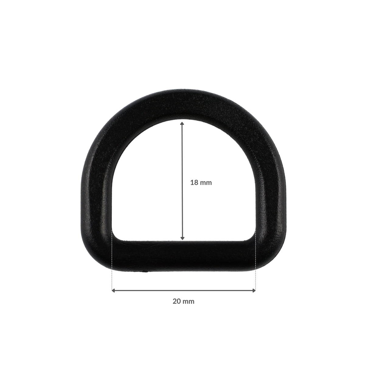 Kunststoff-Halbring - 20/18 mm schwarz 1 Stk.