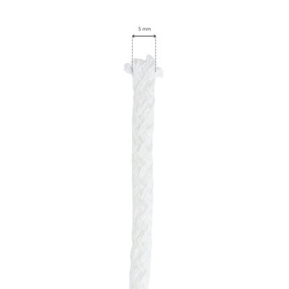 Cord - Cotton 5 mm/1 m white