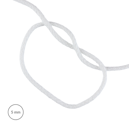 Cord - Cotton 5 mm/1 m white