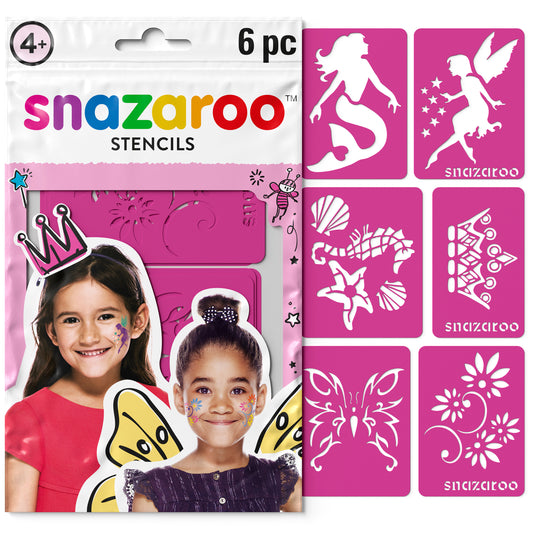 Snazaroo Gesichtsmal-Schablonen - Mädchen 6 Stk.