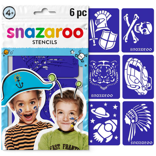 Snazaroo Gesichtsmal-Schablonen - Jungen 6 Stk.