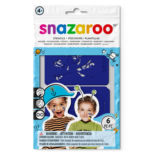 Snazaroo Gesichtsmal-Schablonen - Jungen 6 Stk.