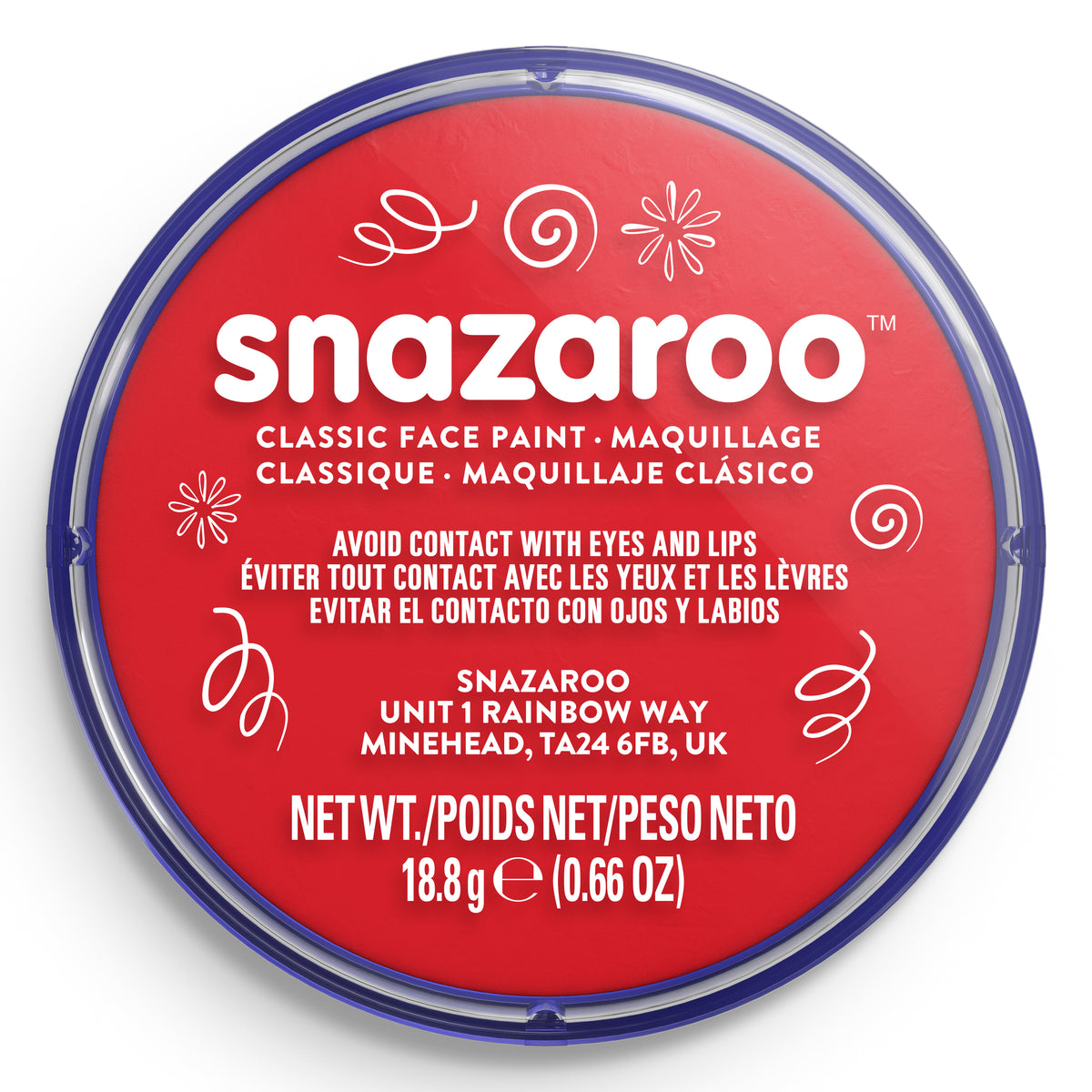 Snazaroo Face and Body Paint - Bright Red 18 ml
