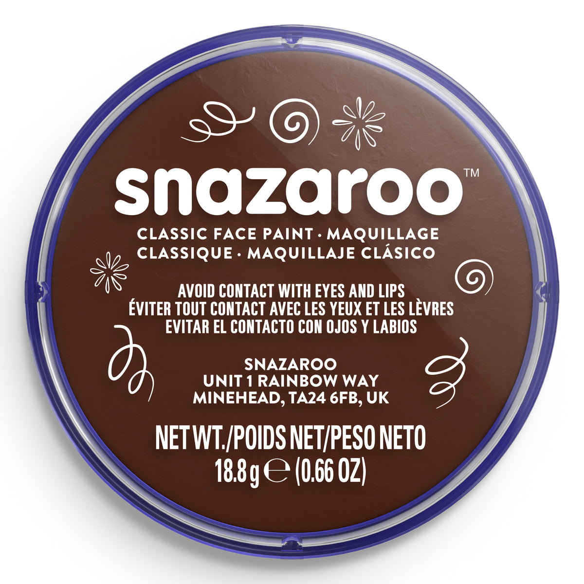 Snazaroo Gesichts- und Körperfarbe - Dunkelbraun 18 ml