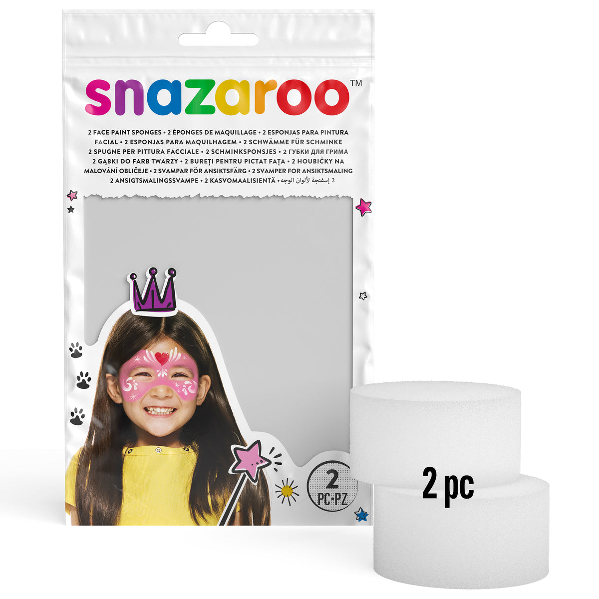 Snazaroo face painting sponges - round 2 pcs.
