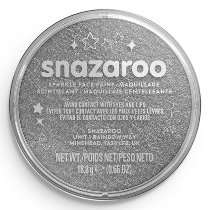 Snazaroo Glitzer Körper- und Gesichtsschminke - Metallic Anthrazit 18 ml
