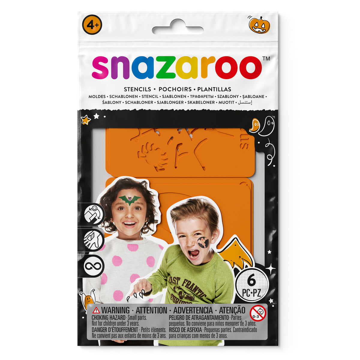 Snazaroo Gesichtsmal-Schablonen - Halloween 6 Stk.