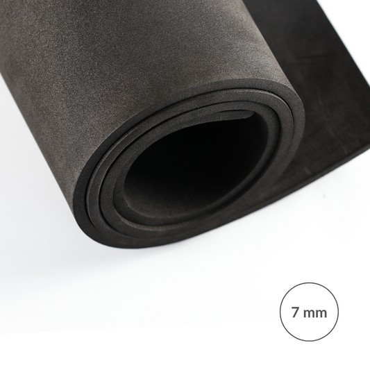 Pianka EVA 65 kg/m3, 7 mm czarna - 100x50 cm