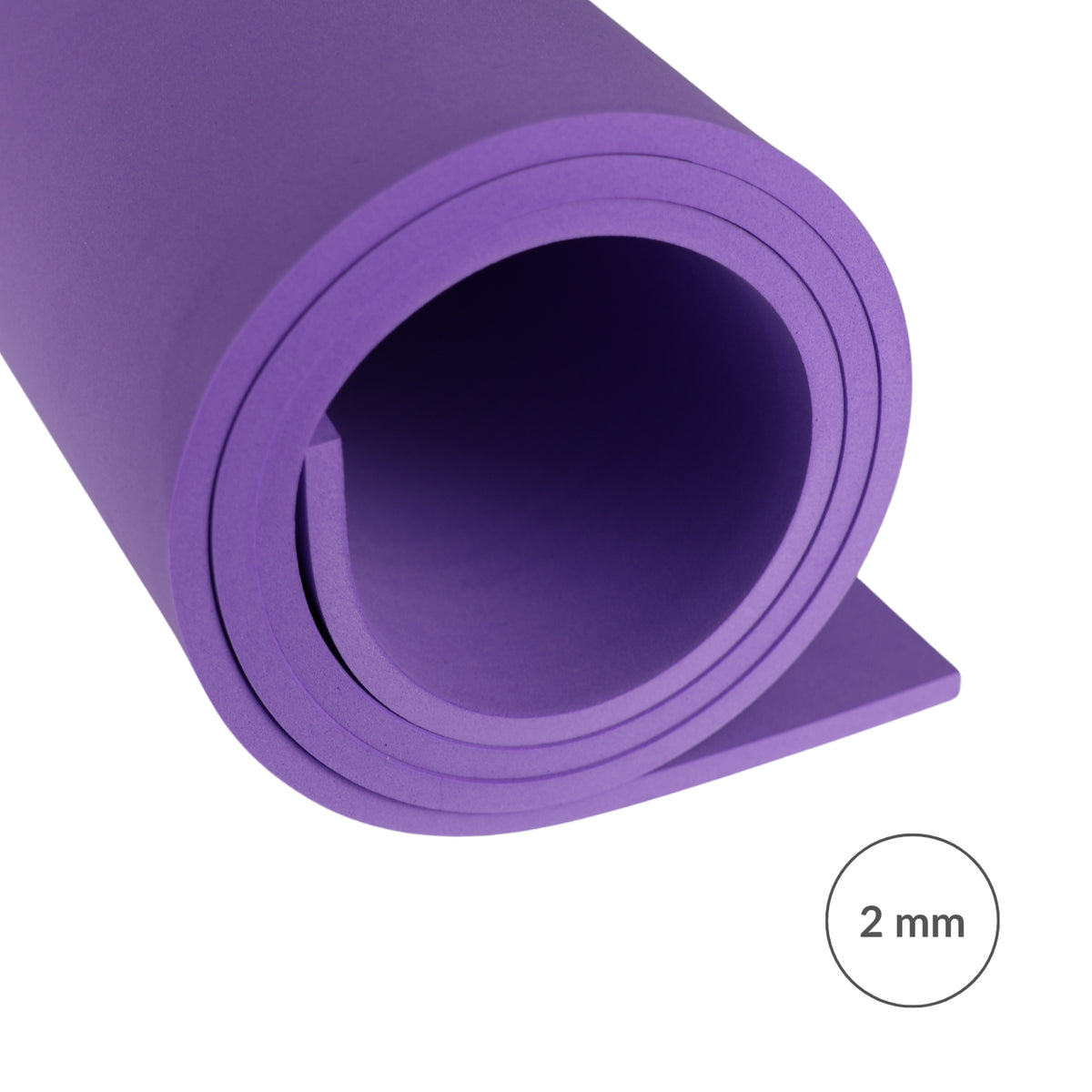 EVA foam 65 kg/m3, 2 mm purple - 100x50 cm