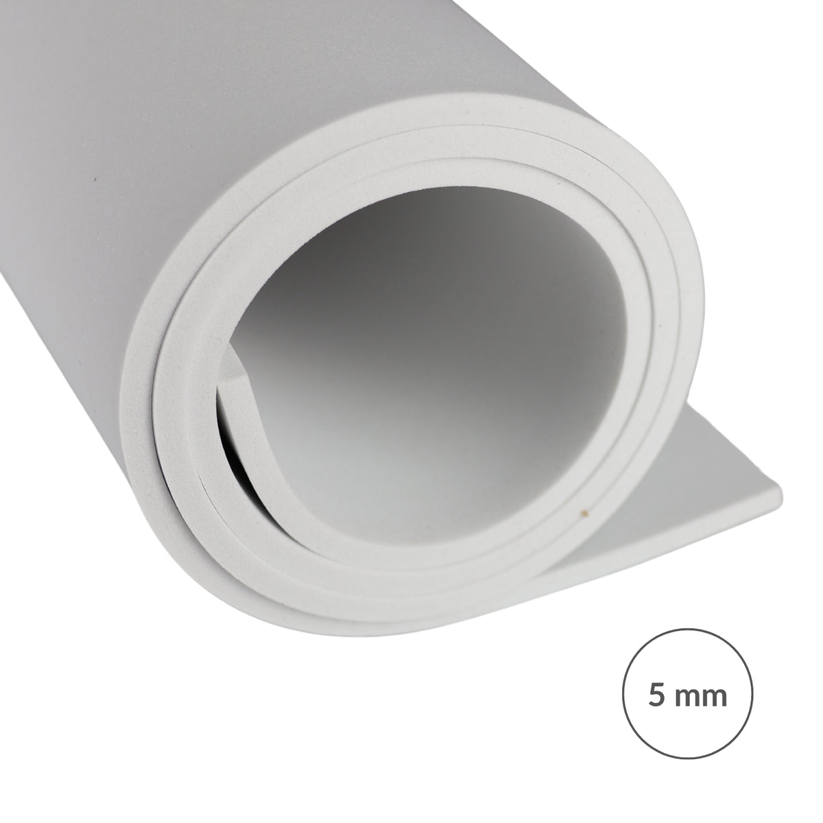 Pianka EVA 65 kg/m3, 5 mm samoprzylepna biała - 50x50 cm