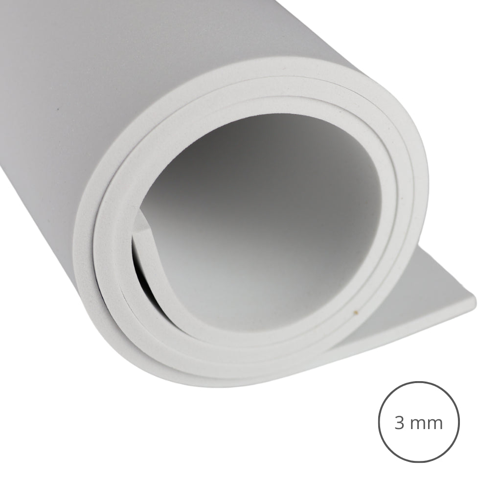 Pianka EVA 65 kg/m3, 3 mm biała - 100x50 cm
