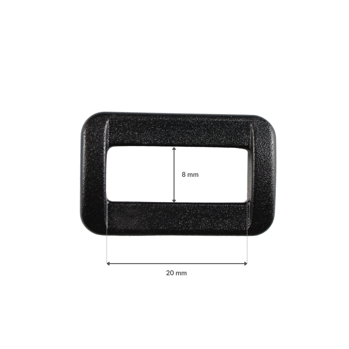 Ramka plastikowa - 20/8 mm czarna 1 szt.