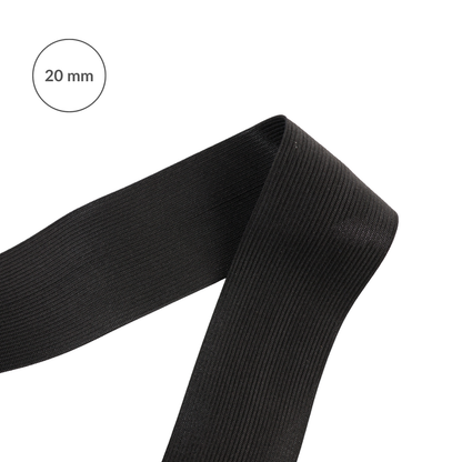 Elastic band - 20 mm/1 m black