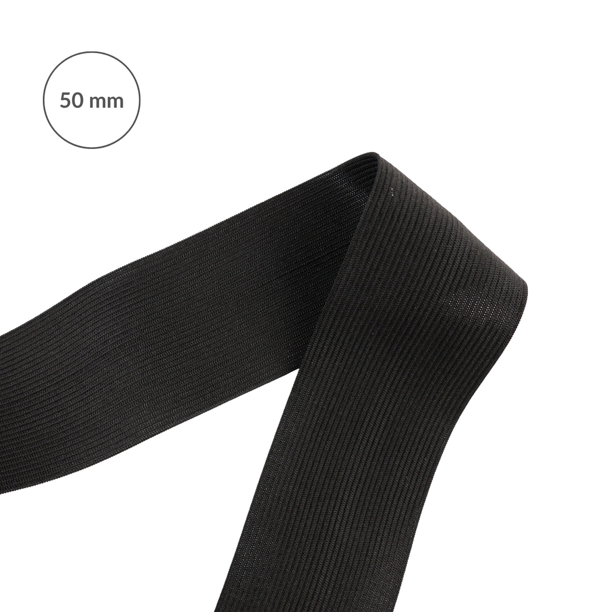 Gummiband (Elastikband) - 50 mm/1 m schwarz