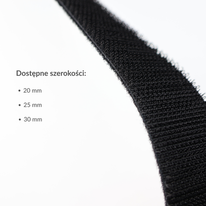 Hook and loop tape - double-sided 30 mm/1 m nylon black