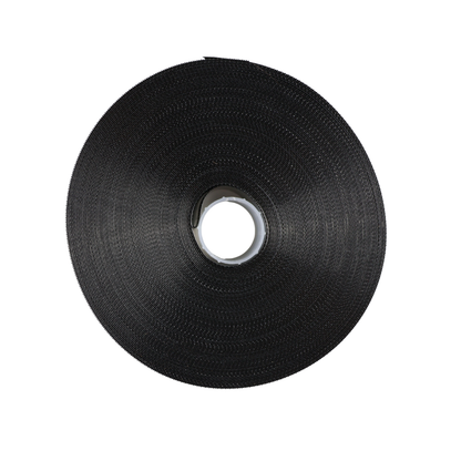 Low-profile hook velcro tape 20 mm/1 m nylon black