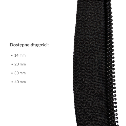 Zipper - #5 coil non-separable auto-lock 40cm