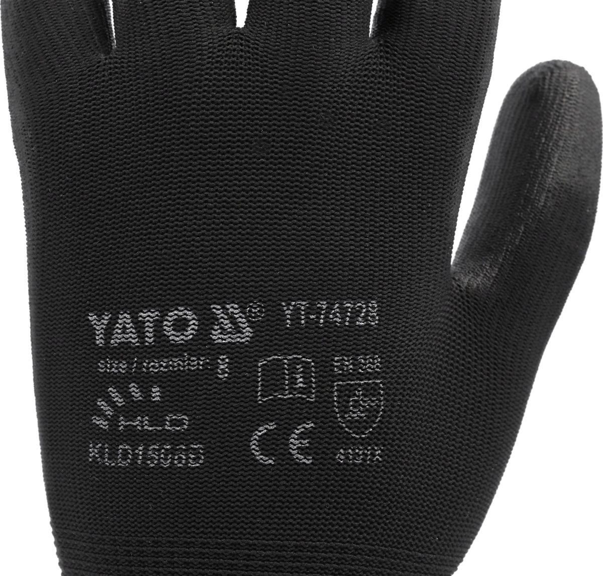 Rękawice robocze nylon/pu Yato - czarne rozmiar 9