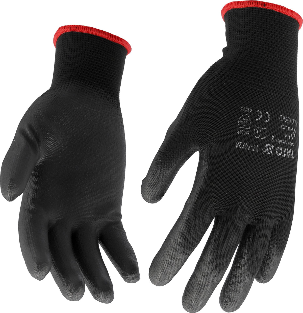 Rękawice robocze nylon/pu Yato - czarne rozmiar 9