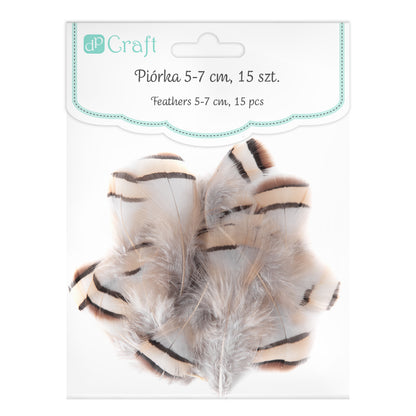 Pióra bażanta DpCraft - 5-7 cm, 15 szt.