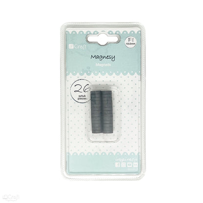 Magnesy DpCraft - Średnica 10 mm x 3 mm, 26 szt.