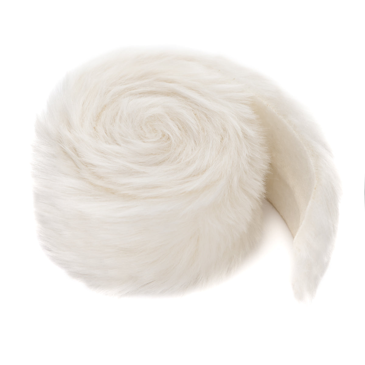 DpCraft faux fur ribbon - 6 cm/2 m cream