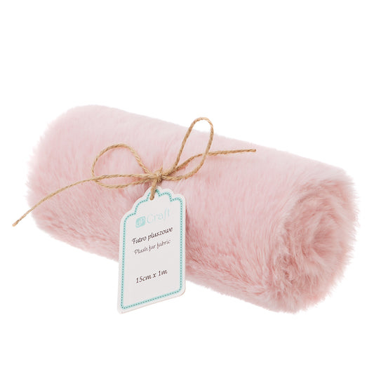 DpCraft plush faux fur - 15 cm/1 m pink