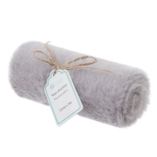 DpCraft plush faux fur - 15 cm/1 m gray