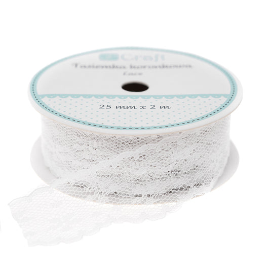 DpCraft lace trim - 2.5 cm x 2m white