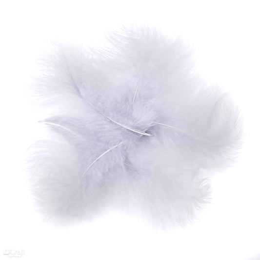 DpCraft Turkey Feathers - 15 cm, 5 pcs. gray